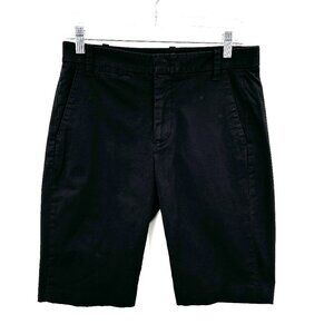 VINCE Women's Black Dark Charcoal Gray Cotton Spandex Bermuda Shorts Size 6